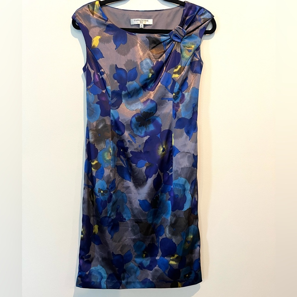 Evan Picone Floral Blue Dress